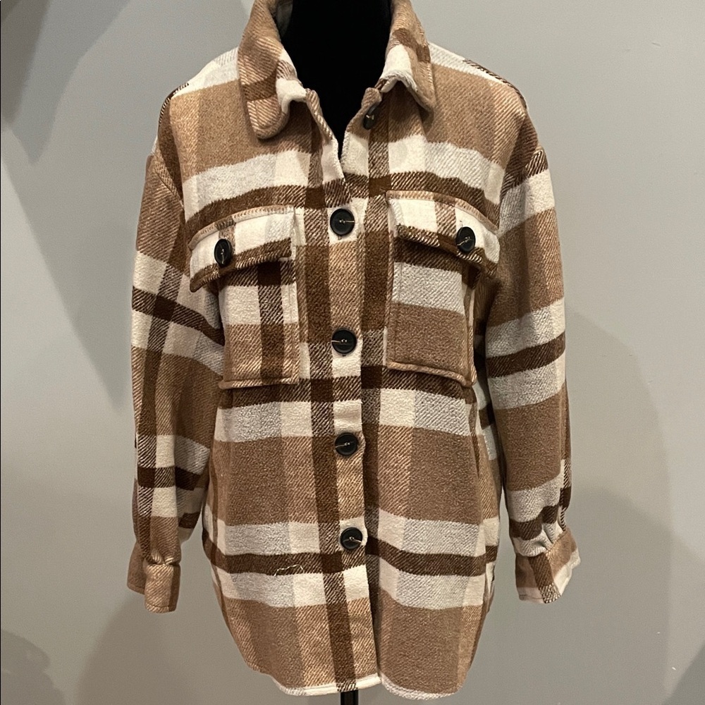 Plaid Button-Up Women's shirt xs warm